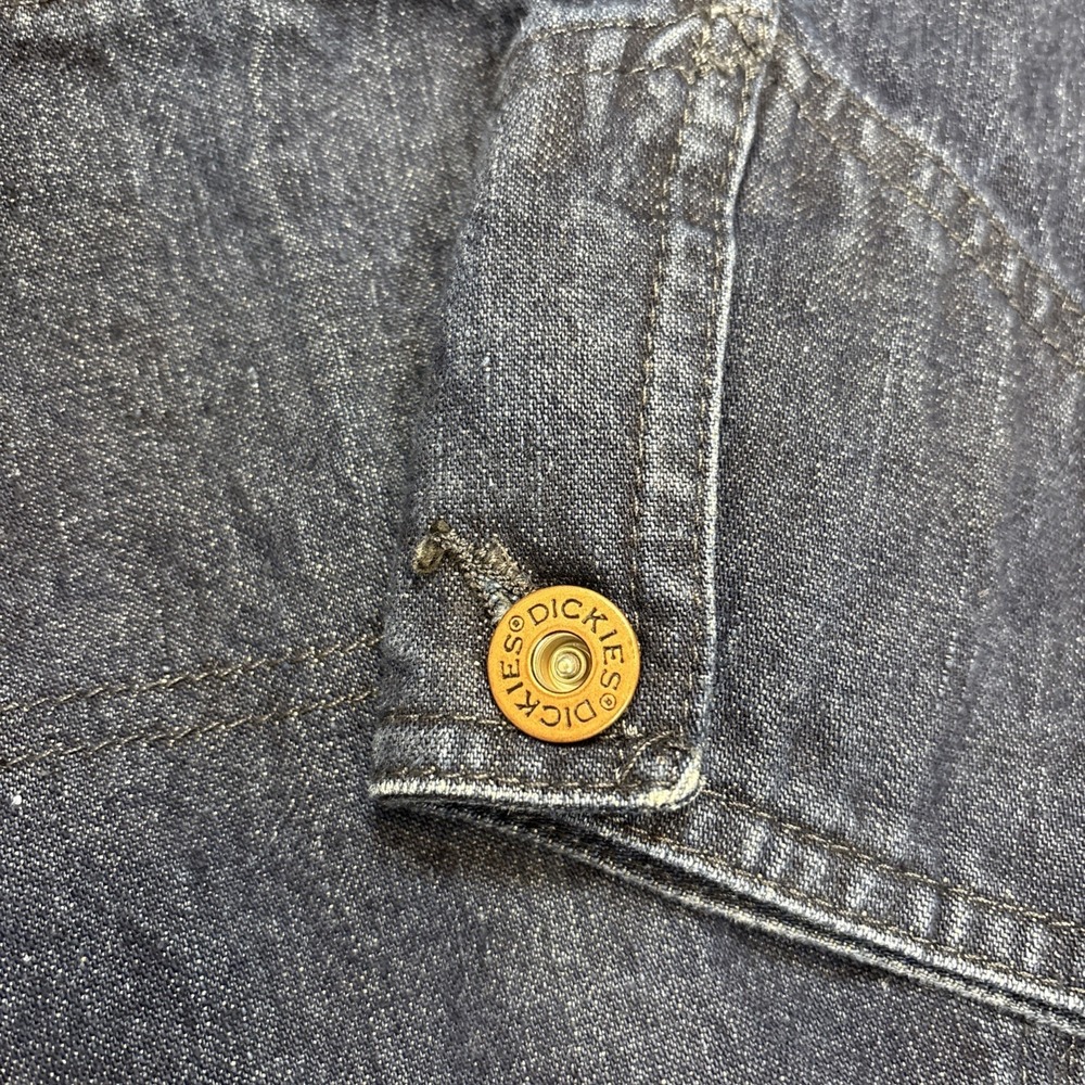 Vintage Dickies Chore Jacket White Oak Cone Blue Denim USA 100% Cotton L 42" EUC - Picture 4 of 14